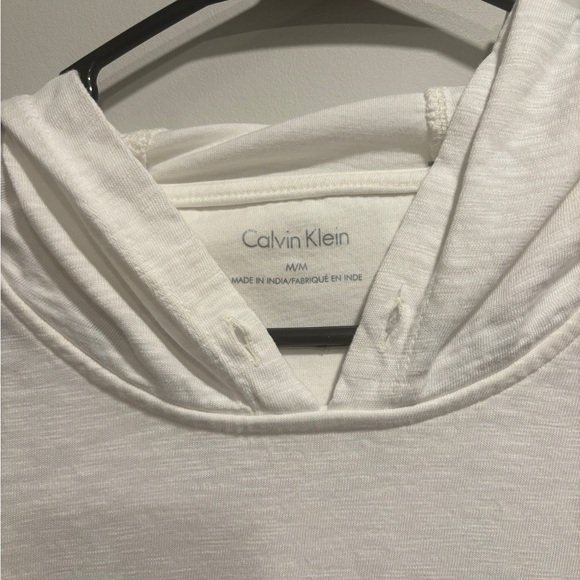 Calvin Klein NWOT White Pullover Hoodie - Picture 3 of 5